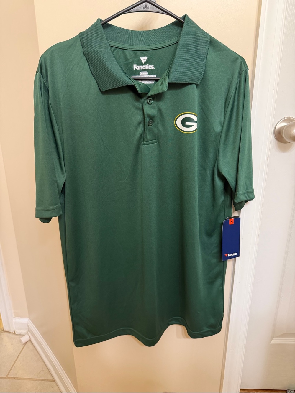 Fanatics Green Polo with Green Bay 'G' Chest Logo